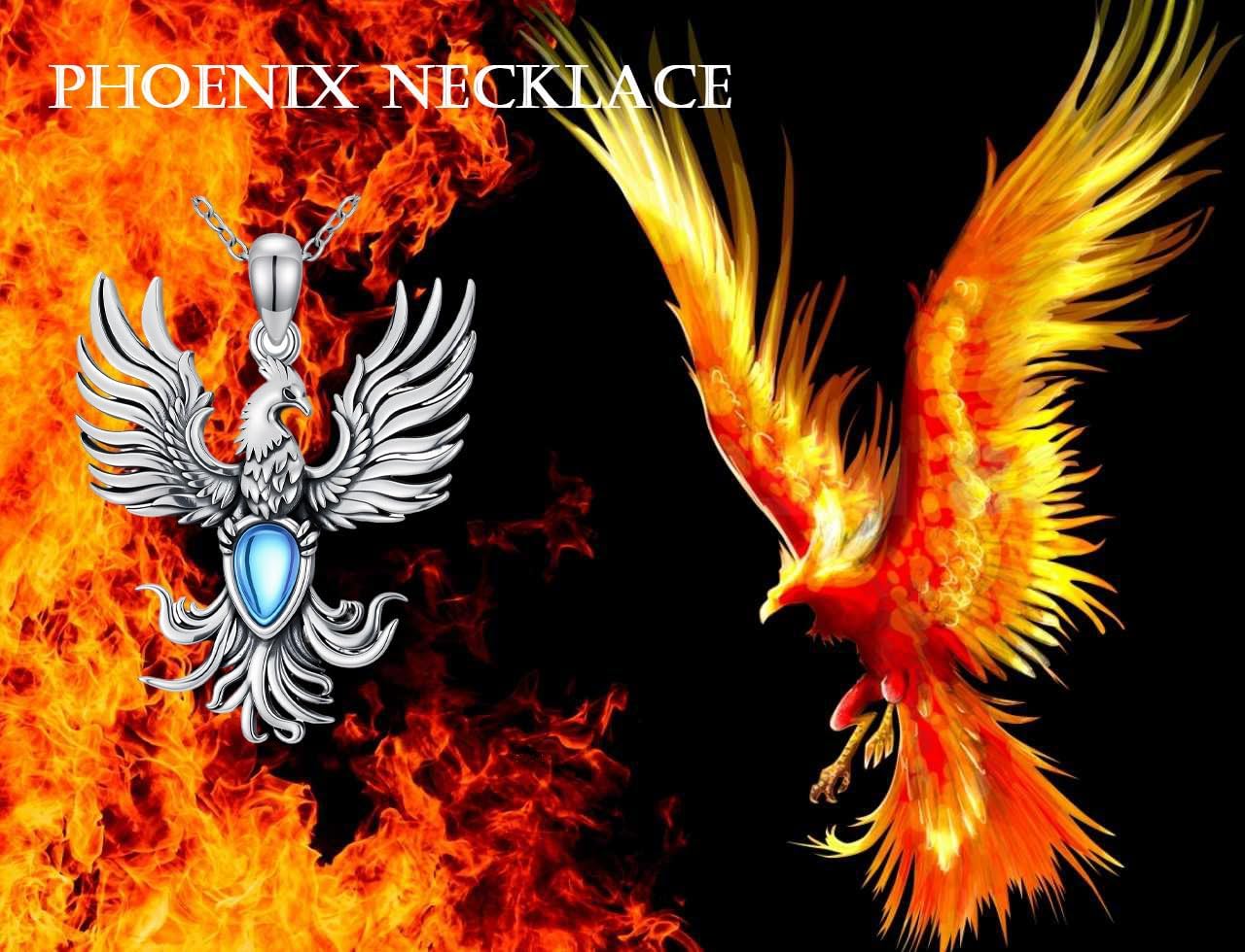Phoenix Necklace 925 Sterling Silver Phoenix Moonstone Jewelry Gifts for Womens - Image 6