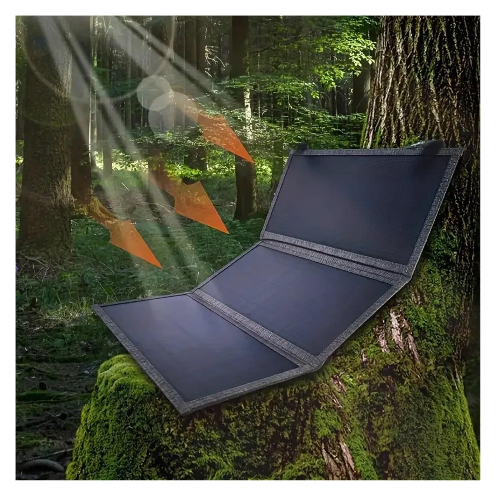Składany Panel Słoneczny, Składany Panel Solarny Power Bank Przenośny USB Wodoodporny,do domu, na kemping