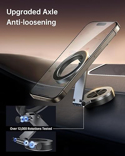 Miniatura 6 de SYNCWIRE for MagSafe Car Mount【360° Rotation】Magnetic Phone Holder for Car, Adjustable Metal Arm, Ultra Magnet, Car Magnet Phone Mount for