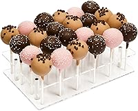 Vista 1 de Stockroom Plus Soporte para tartas, 24 agujeros, acrílico transparente, 9 x 5.9 x 2 pulgadas, estante y bandeja para tartas, exhibición para 24