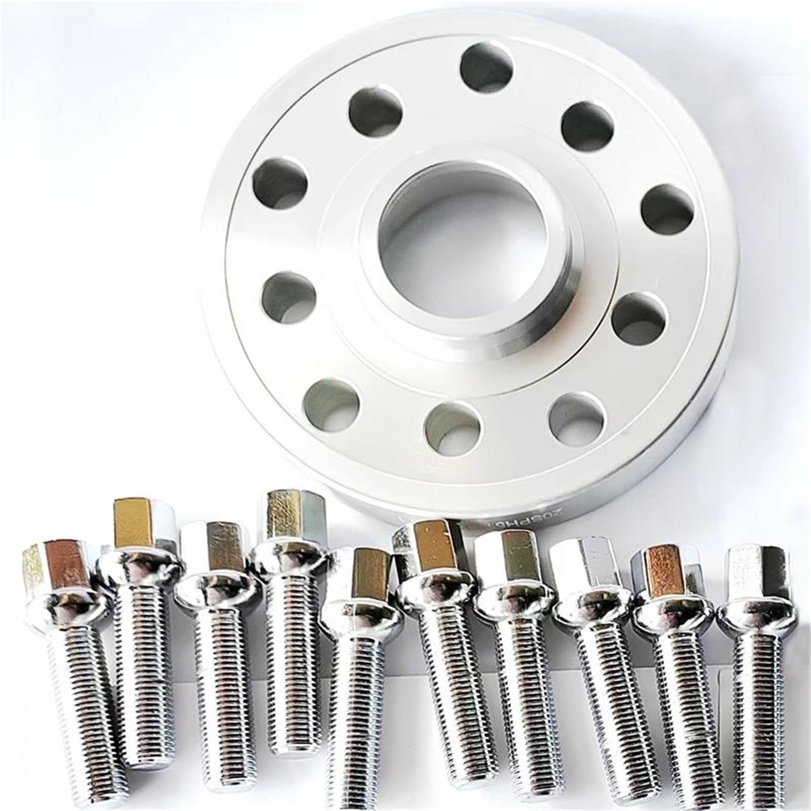 Élargisseurs De Voie Kit D'élargisseurs De Voie Pour VW Pour Golf Pour Bora Pour Polo Pour Octavia Fixation Par Moyeu, Jantes Forgées, Entretoise 5x100 Et 5x112, 57,1 Mm(Argent)