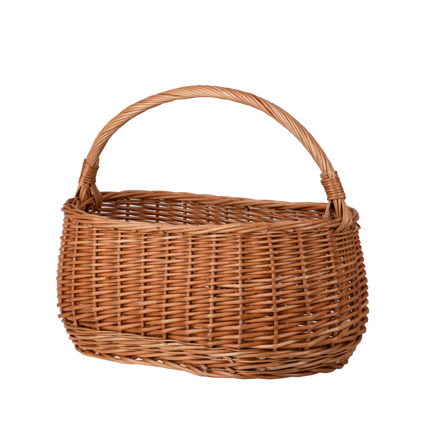 Wicker Shopping Basket with Handle Stylish Fruit Basket Hamper Retro Woven Hamper Basket Empty Gift Basket Wicker Basket for Gifts Unique Easter Hamper Basket for Hampers e-wicker24
