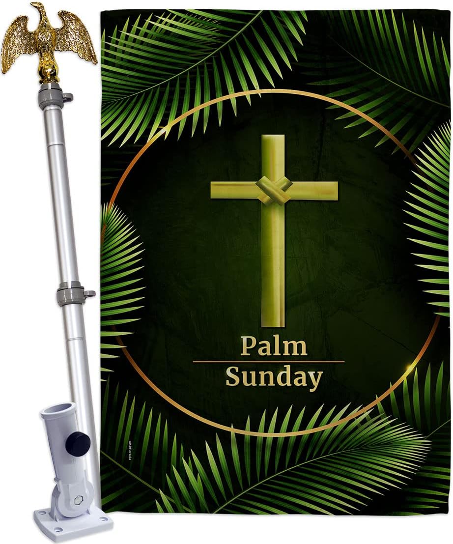 Palm Sunday House Flag Religious Faith Hope Grace Peace Dove Christian Religion Easter Small Decorative Gift Yard Banner Made In USA 28 X 40