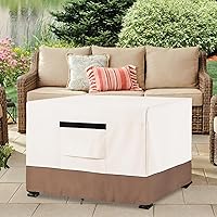 Vista 9 de Cubierta para hoguera, resistente al aire libre, 600D, 100% impermeable, cubierta cuadrada para hoguera, resistente a la intemperie, 30 pulgadas