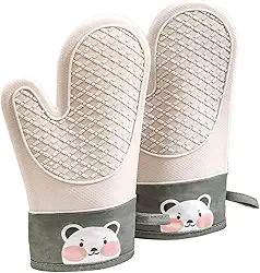 Luva Térmica de Silicone Para Cozinha Luva Térmica Resistente ao Calor Luva Silicone Para Proteção Térmica Luva Para Utensílios Quentes