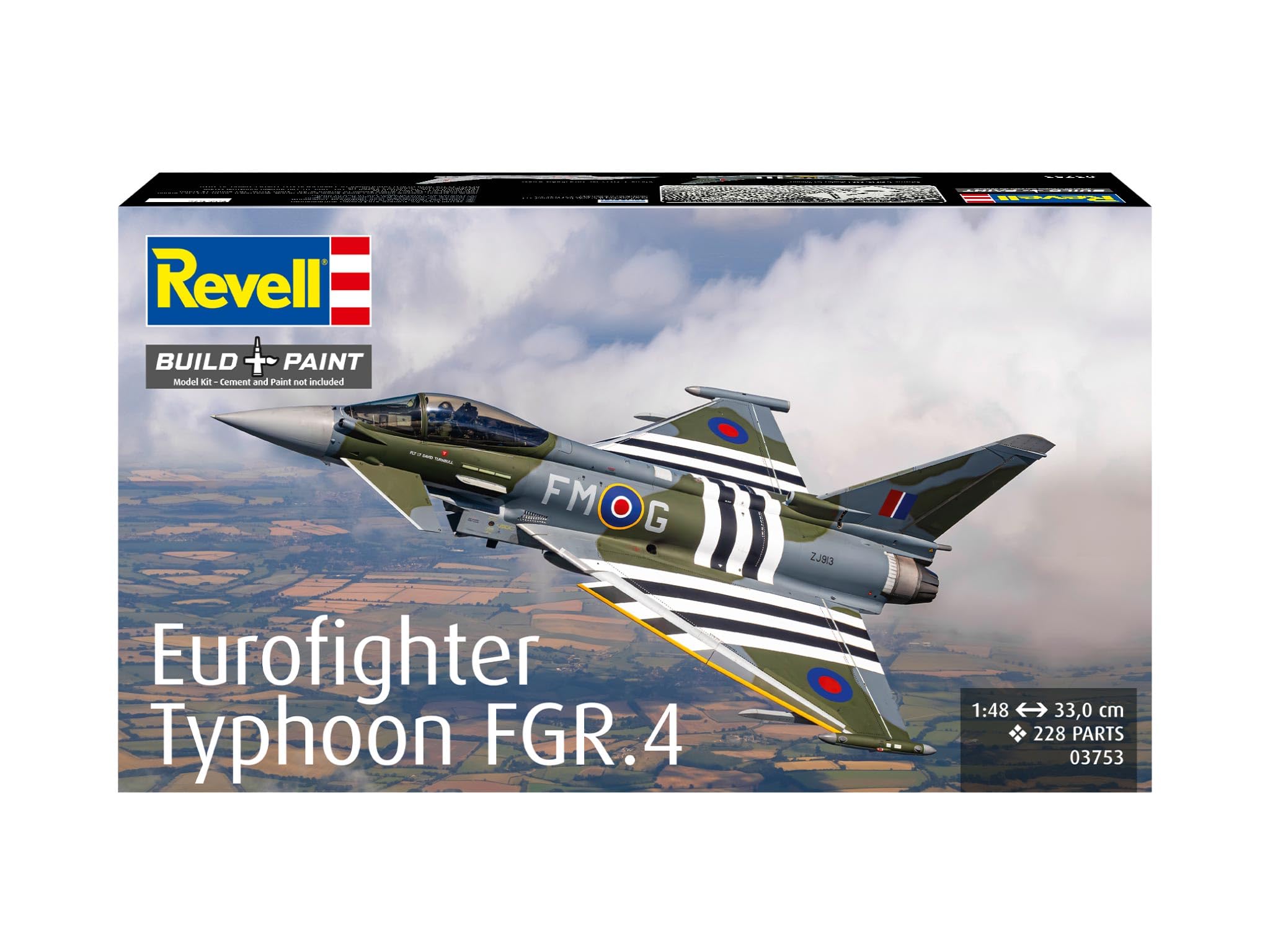 Revell 03753 Eurofighter Typhoon FGR.4 Échelle 1:48 – Maquette en plastique non construit/non peint
