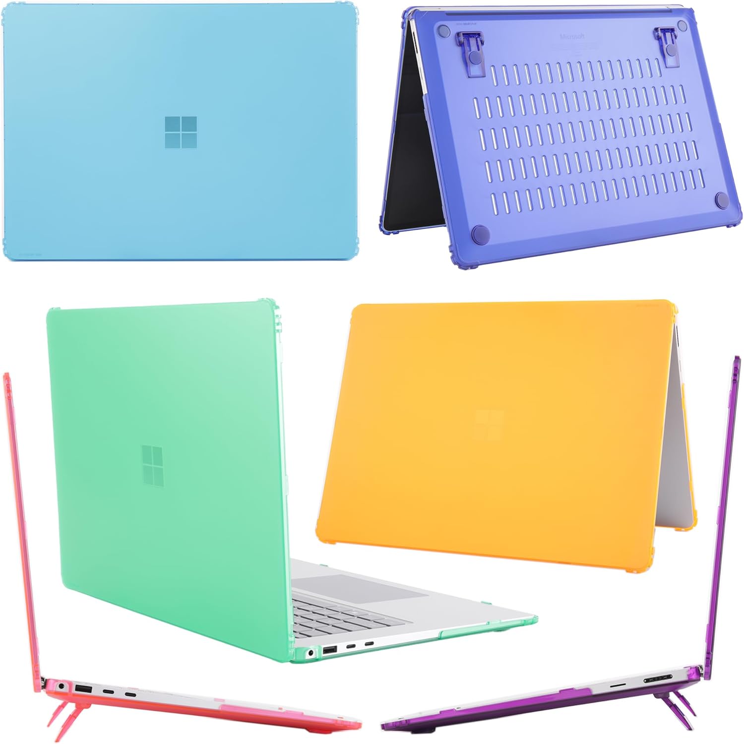 mCover Case ONLY Compatible for 2024+ 15" Microsoft Surface Laptop 7 (Model# 2037) Windows PC with ARM CPU and AI-Powered Copilot+ (NOT Fitting Other Surface Models) - Aqua - Image 4