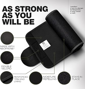 ActiveGear Premium Waist Trimmer & Trainer Belt for Men and Women - Sweat-Enhancing Slimming Wrap for Stomach, Adjustable Fit