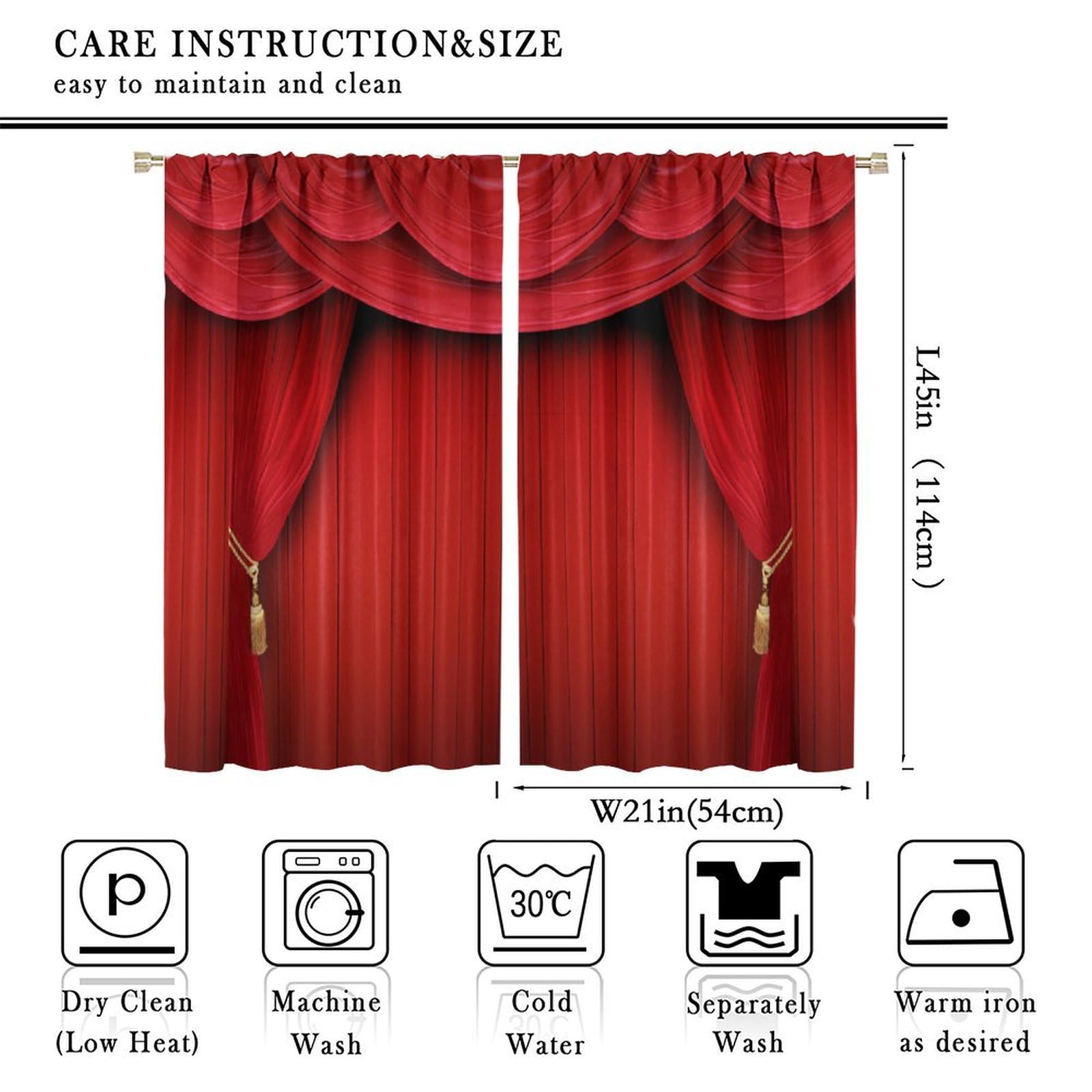 Open Red Velvet Movie Curtains Customdesigned Graphics Modern Theater"