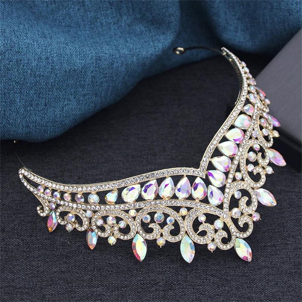 LNNSHX Braut Tiaras Krone für Frauen Braut Stirnbänder Party Diademe Hochzeit Haarschmuck Zubehör