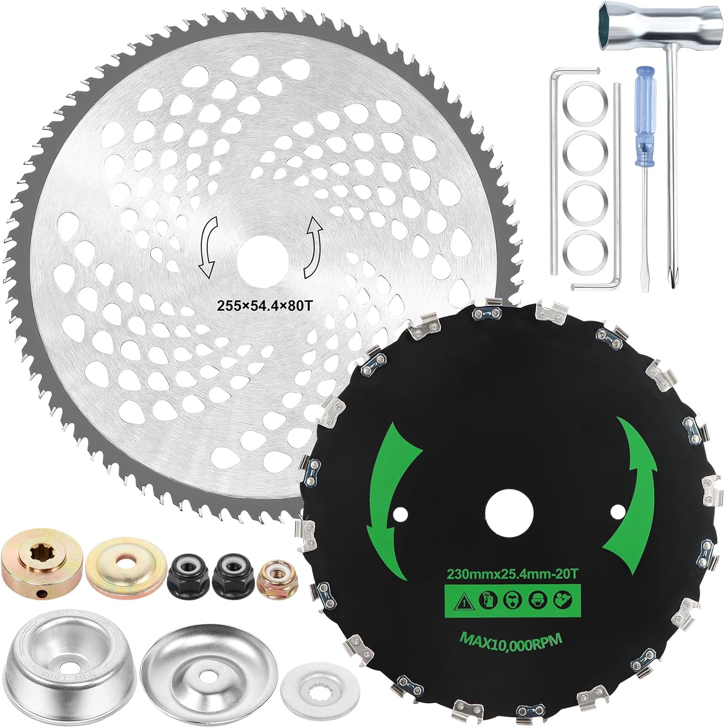 QLOUNI 10" x 80T Brush Cutter Blade for Weedeater, 9" x