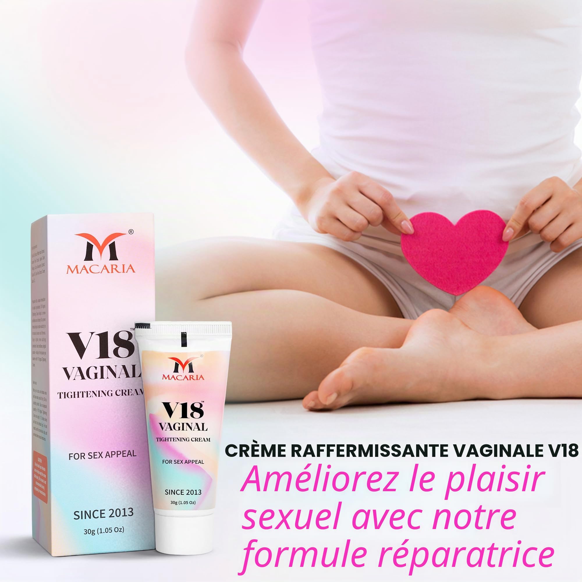 V18 Vaginal Pussy yoni Tightening Cream Gel, Natural Tightening Gel for Vag, Fast Vagina Tightening. Improves Vaginal Health, Enhances Intimate Sensitivity