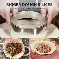 Vista 8 de Prensa para Empanadas, Juego de Moldes para Hacer Dumplings con Cortador de Masa, Juego de Moldes para Dumplings (L/4"+M/3")