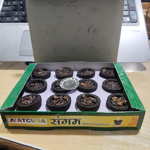 Miniatura 4 de Hawan Kund - Aro de incienso para meditación puja, shudhi, 12 unidades, aroma de larga duración para oración, puja y meditación, incienso lobano