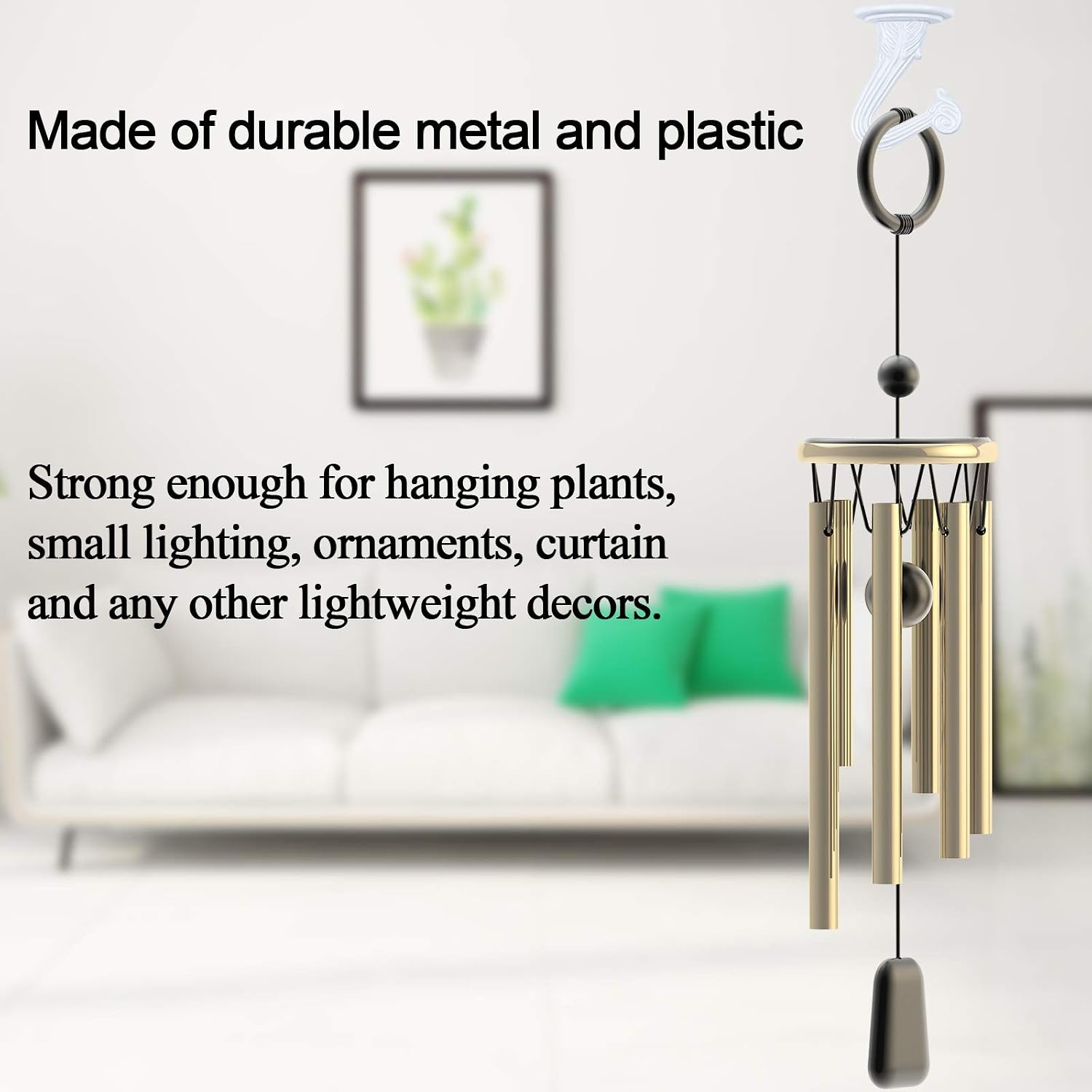 MENOLY Ceiling Hooks, 8 Packs Ceiling Hooks for Hanging Plants, Heavy Duty Swag Hook with Hardware Including Screws and Toggle Wings for Ceiling Installation Wall Fixing (White)