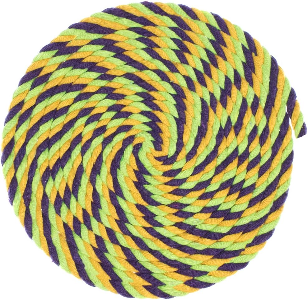 1/4-Inch-Thick Twisted Cotton Macrame Craft Rope – Large Variety of Color and Pattern Options (Tootie Fruity, 10 Feet)