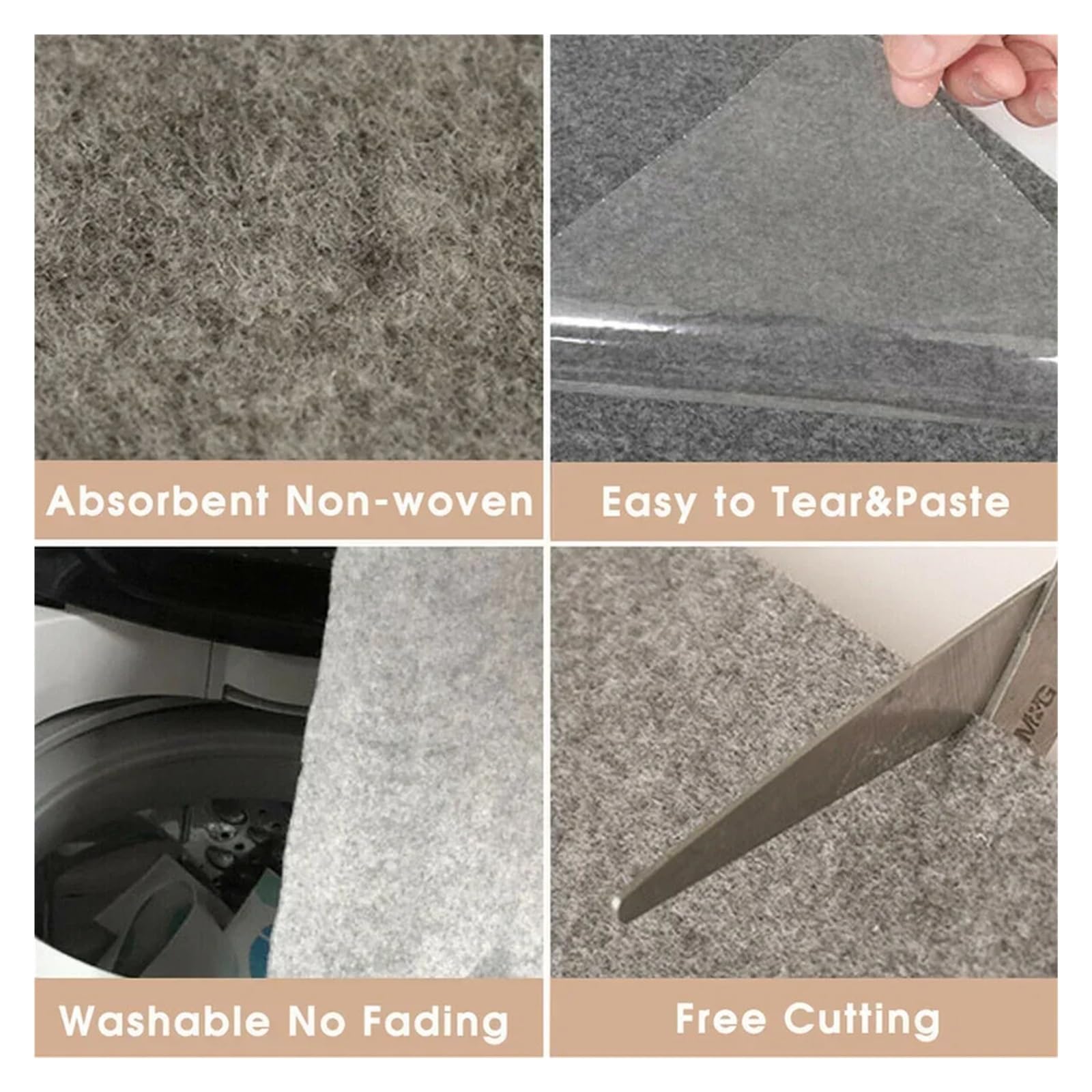 Lot de 14 dalles de tapis d'escalier autocollantes - Tapis antidérapant pour protection d'escalier - Gris clair - Facile à installer - Décoration d'intérieur