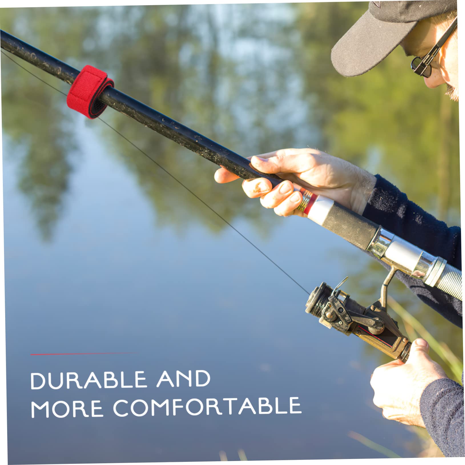 OSOLADY Fishing Pole Straps 10 Pcs Elastic Easy to Adjust for Fishing Supplies