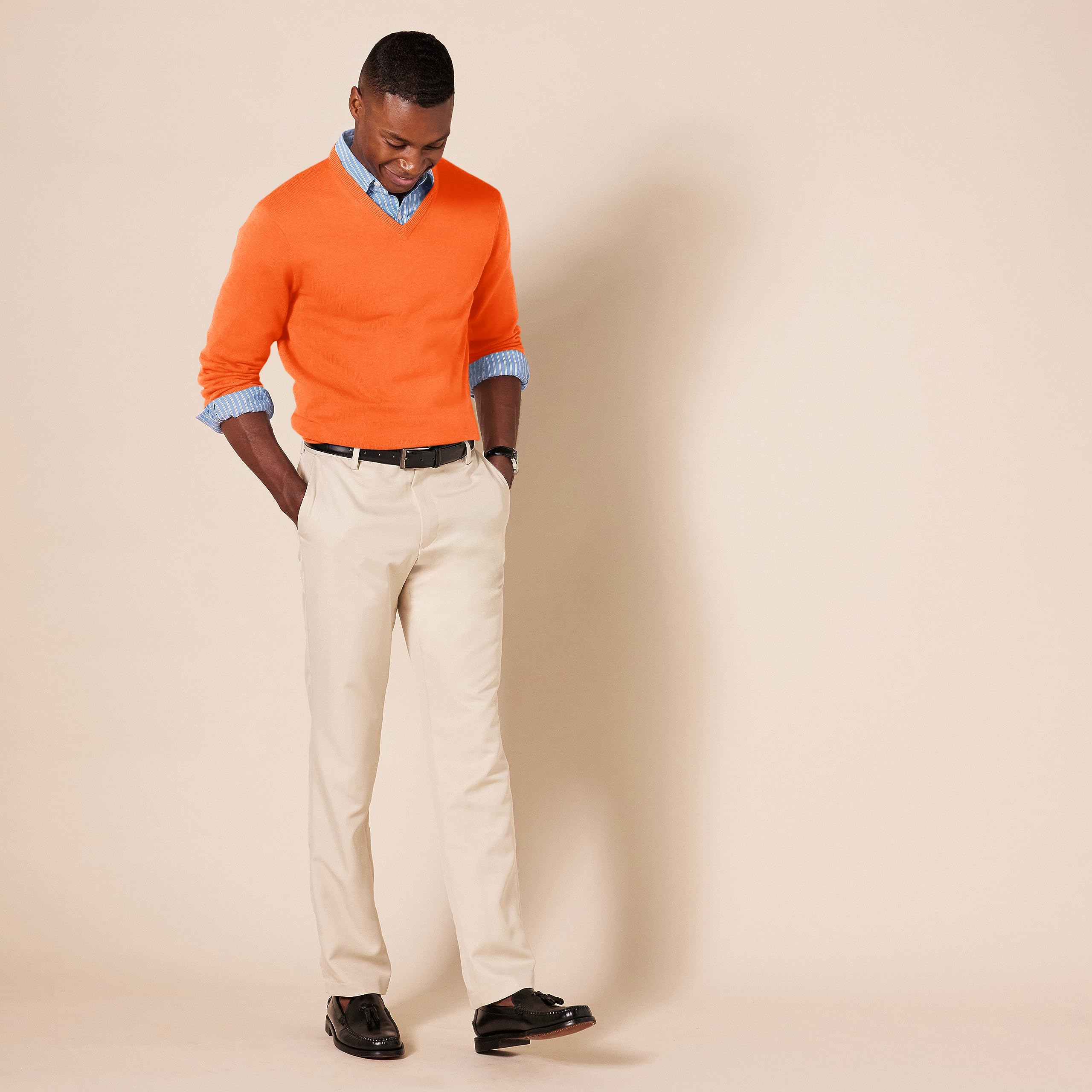 Amazon Essentials Homme Pull à Col en V (Disponible en Grandes Tailles et Grandes Longueurs)