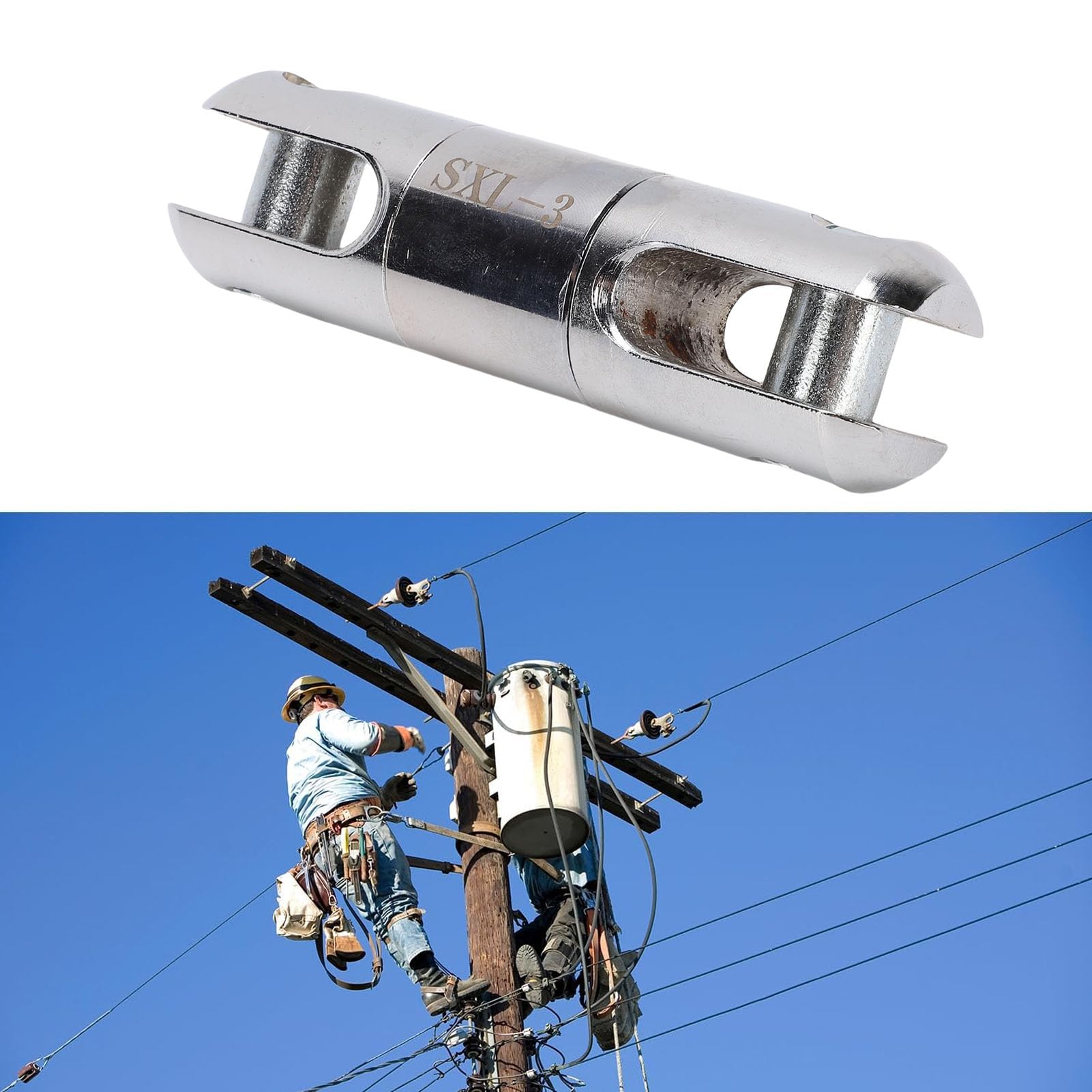 Connecteur Rotatif de Traction de Câble 3T, Matériau en Acier Inoxydable, Outil Rotatif Plus Lisse, 1 1/2 Po X 5 3/8 Po avec Broches Remplaçables, Applications Larges, pour