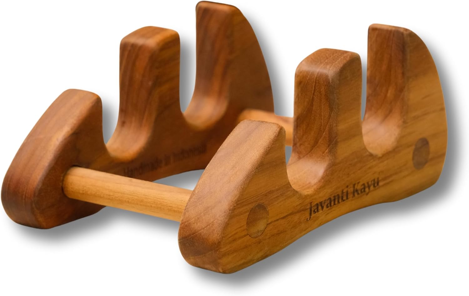 Chopping Board Stand – Teak Wood – Premium Handmade Holder Organizer for Boards, Drying Rack, Single or Dual Slot, Fits Thick Boards, Air-Dry Base (1 Slot (2.4 in Thickness))