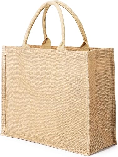 Segarty Bolsas de yute, 1 paquete pequeño de yute de arpillera reutilizable, bolsa de regalo de lona con asas, bolsa en blanco a granel para dama de