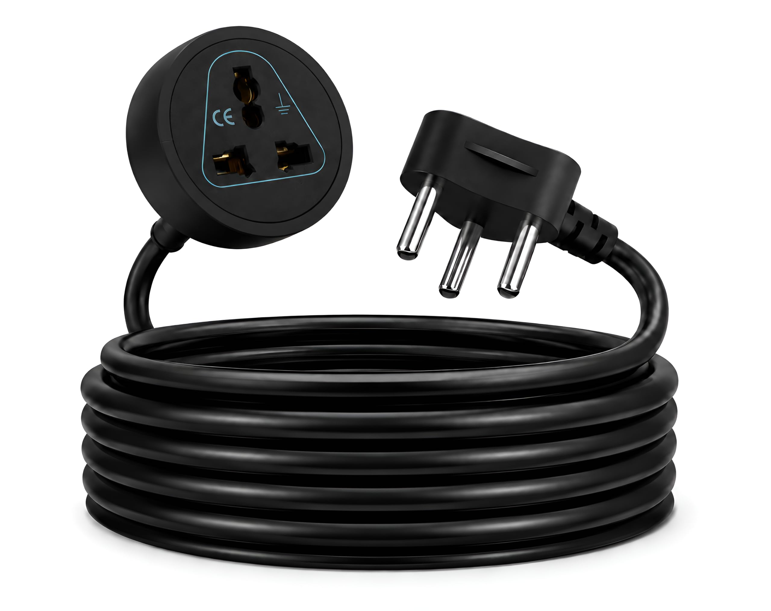 Upix Heavy Duty Extension Cord, 2500W 10A Single Socket Extension Cord, 3 Pin Plug, Fire Resistant & Child Safety Shutter, Long Wire for Home, Office, Appliances & EV Scooter Charging - 9.5 Metres-image-26