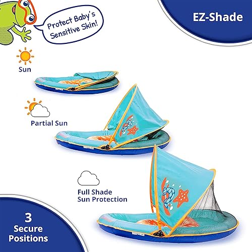 Vista 27 de SwimSchool Infant Baby Pool Floats, Free Swimming, Super Buoyant – Ages 6-24 Months – Multiple Colors/Styles – Adjustable Canopies and Seats, Splash