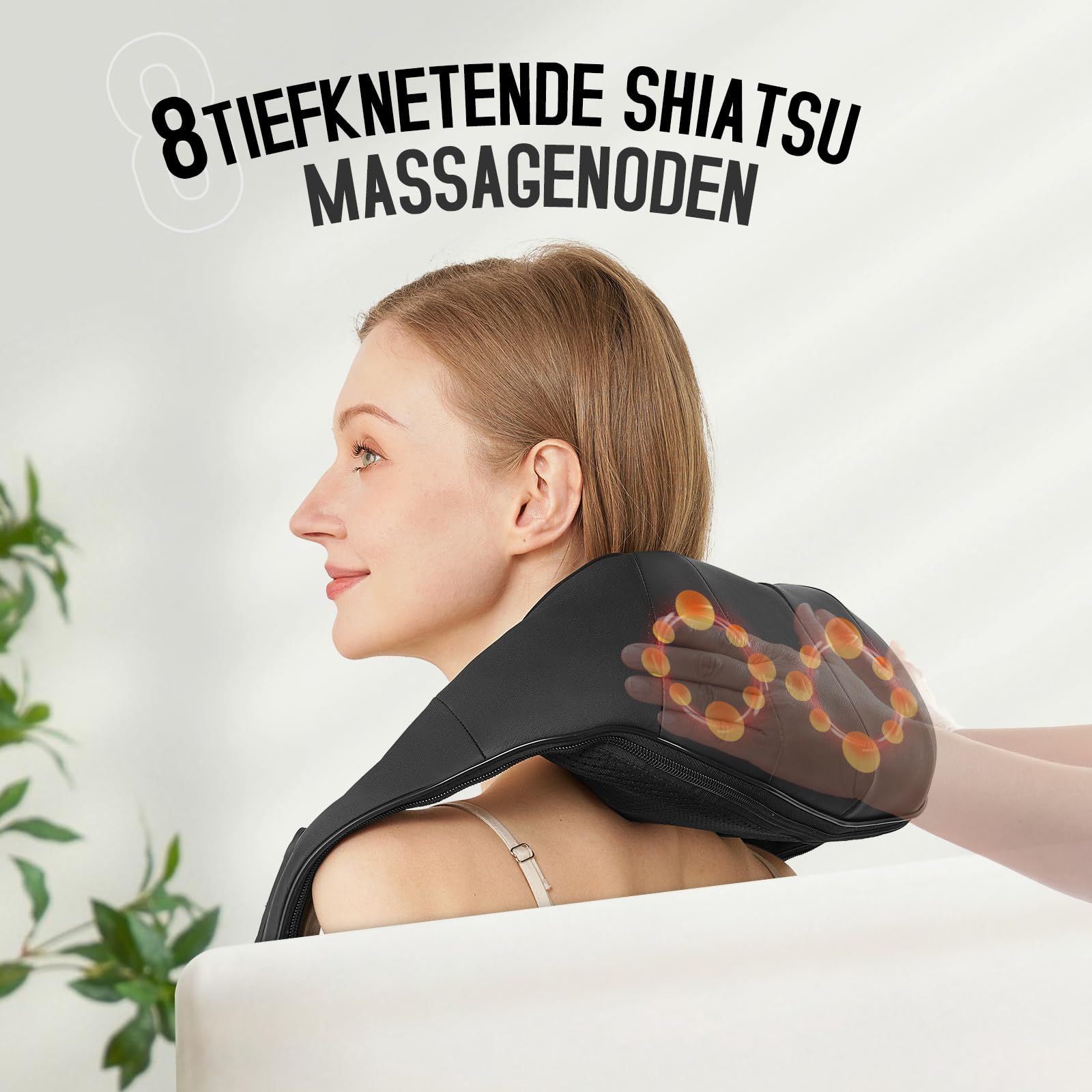 Massagegerät,AERLANG 2026 Kabellos Nackenmassagegerät mit Wärme,Shiatsu Massagegerät 3D Deep Massage,Geeignet zum Massieren von Nacken,Schultern, Rücken usw,Bestes Geschenk