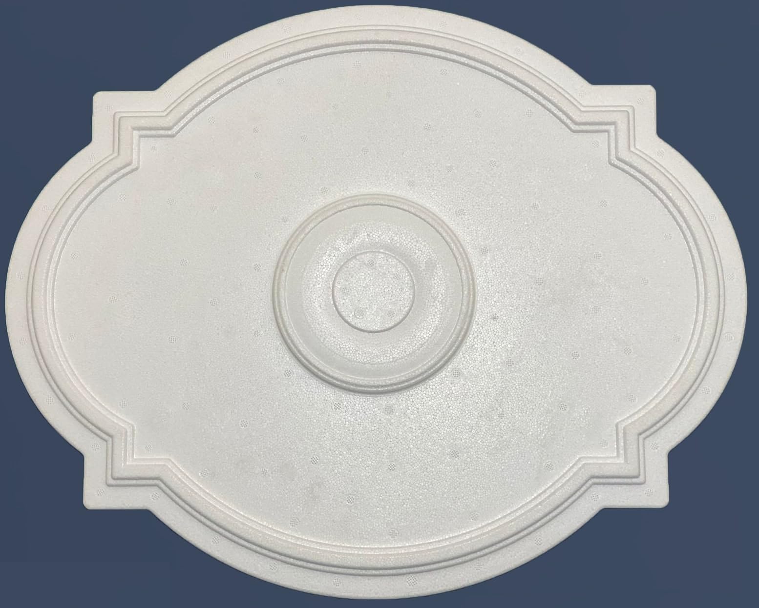 WOLDECOR Elegant Polystyrene Ceiling Rose, Decorative Ceiling Medallion Moulding, Lightweight Coving for Ceilings, Easy to Install Ceiling Decoration for Home & Living Room (Ellipse2-45x55cm) — image 1