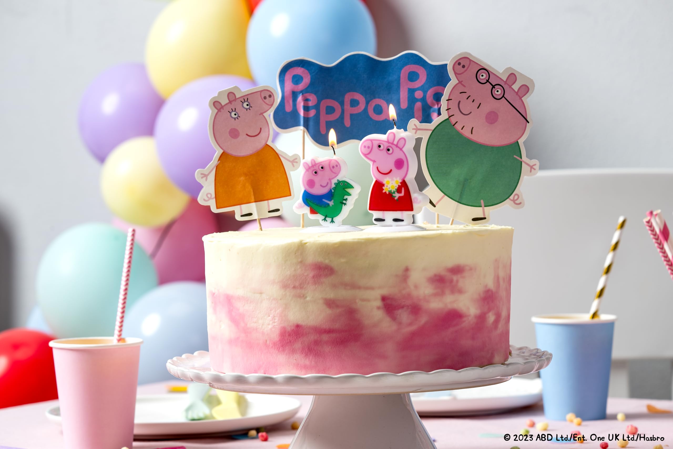 Dekora Candela Di Compleanno Peppa Pig 2D – Altezza 7,5 Cm – Cera Colorata Per Torta