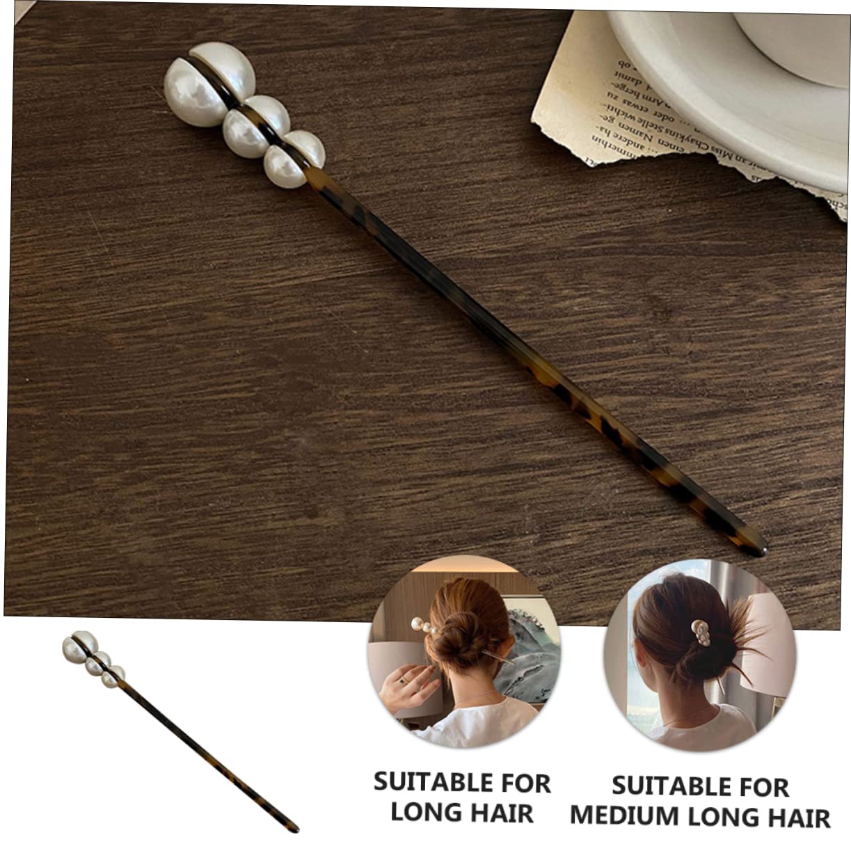Healeved 5pièces Épingle à Cheveux Perles Pour Accessoire Élégant Pour Chignon Pour Cheveux Et Épais Parfait Pour Styles Quotidiens Occasions Spéciales