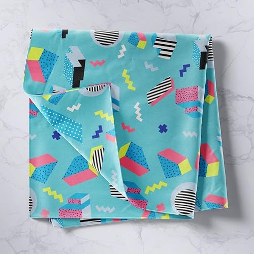 Miniatura 2 de Memphis Tapiz retro hipster, tapiz de pared retro de los años 80 y 90, tapices de hip hop, coloridos arte pop para colgar, arte de pared pequeño de