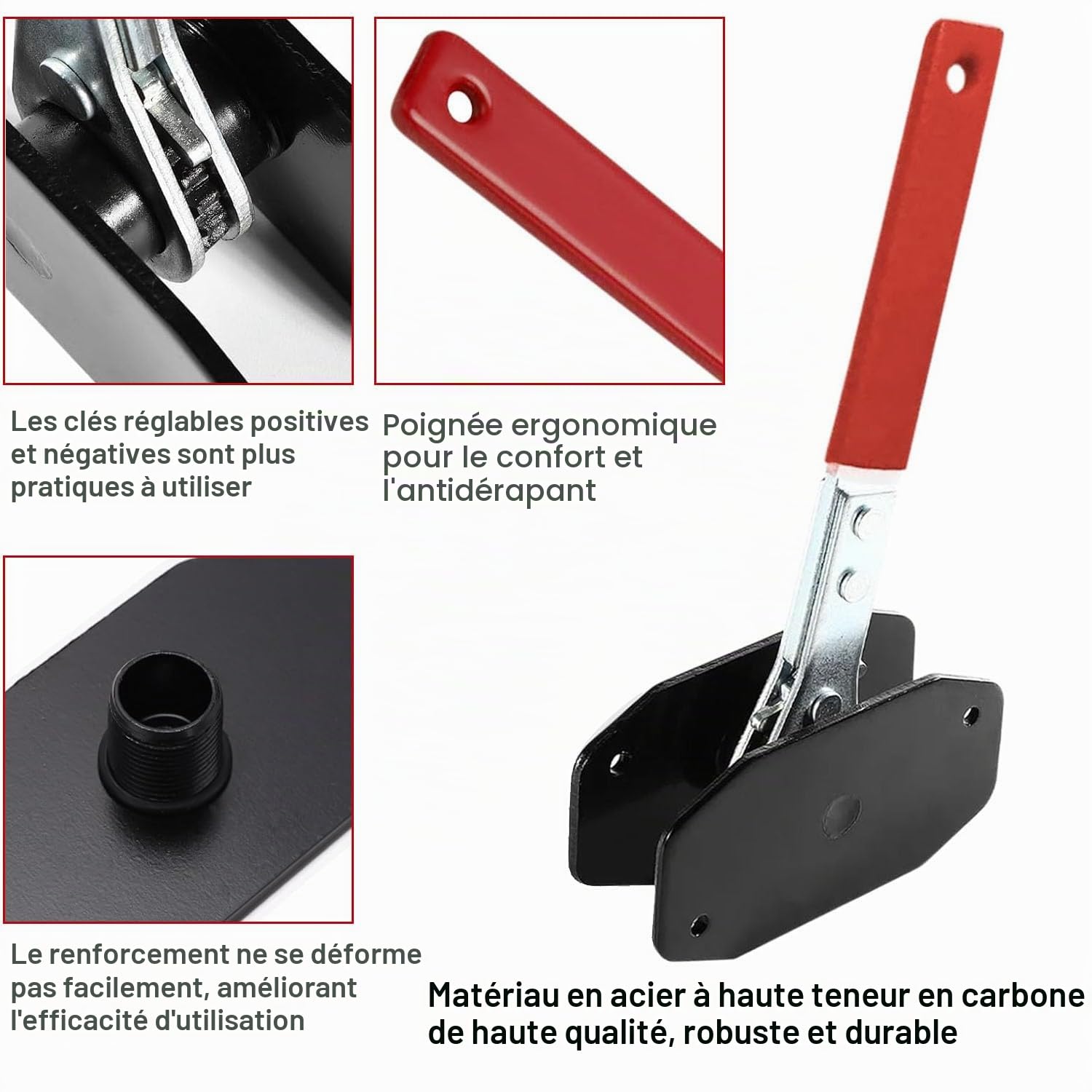 Outil de Compression d'Étrier de Frein, Outil avec 4 Crochets pour étrier, Outil Universel de Compression d'étrier de Frein à Disque, compresseur de Piston de Frein pour réparation Automobile