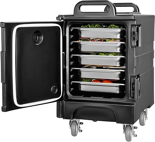 VEVOR Transportador de bandejas de alimentos aislado, caja caliente de 81 cuartos de galón para catering, portador de cajas de alimentos con