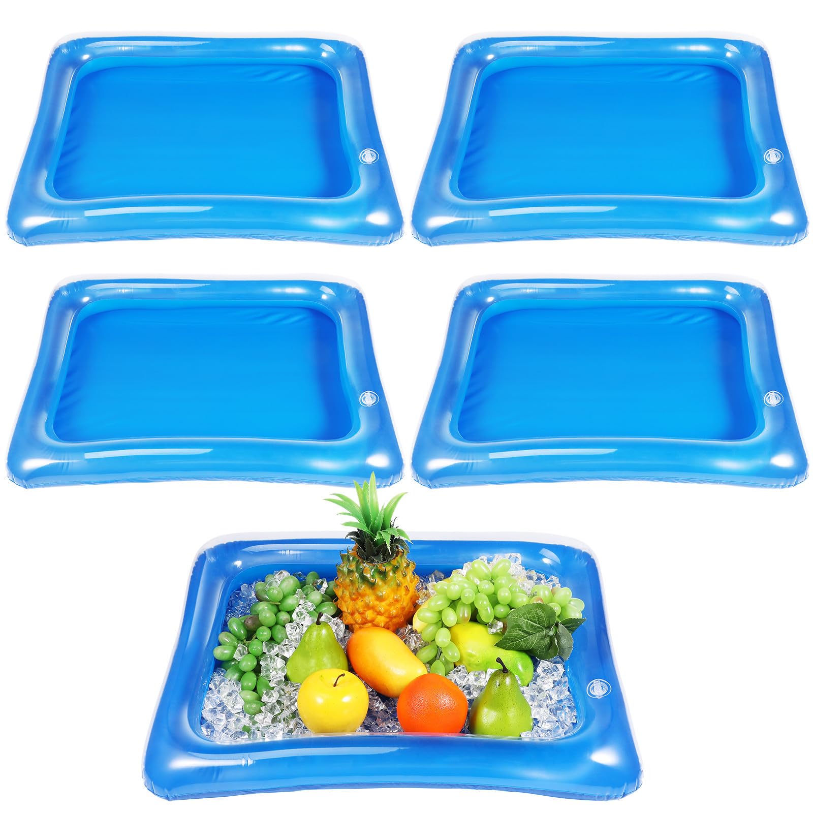 jojofuny Ice Serving Cooler Inflatable Portable Food Tray Bars for Indoor Outdoor Graduation Bbq Wedding Pool 24X18X5 Inch