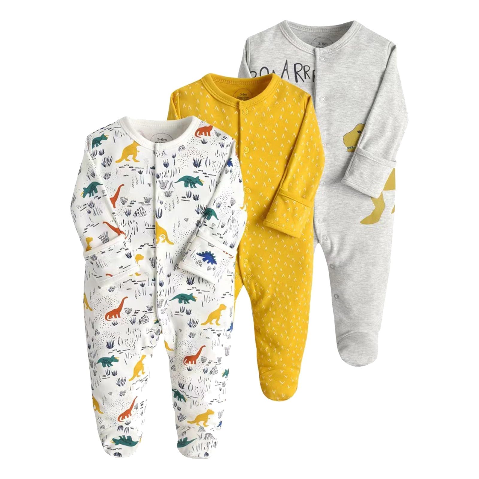 Pyjama bébé manches longues régulateur thermique ensemble 3 pièces naissance