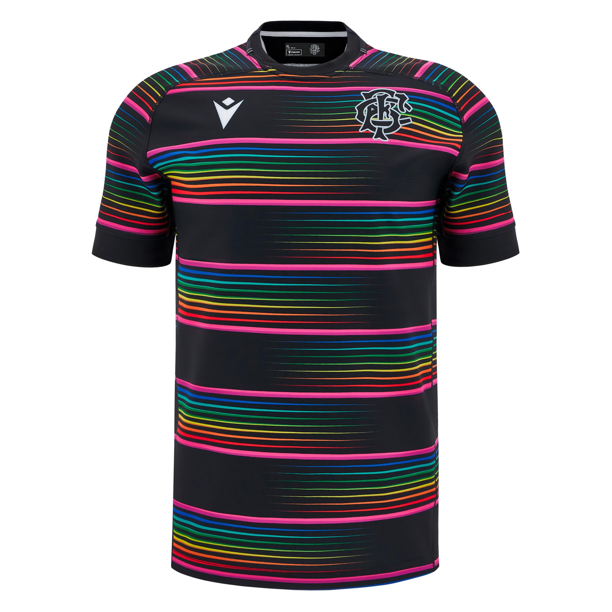 Macron Barbarians F.C 2024/25 Mens Training Rugby Shirt (UK, Alpha, XL, Regular, Regular, Black)
