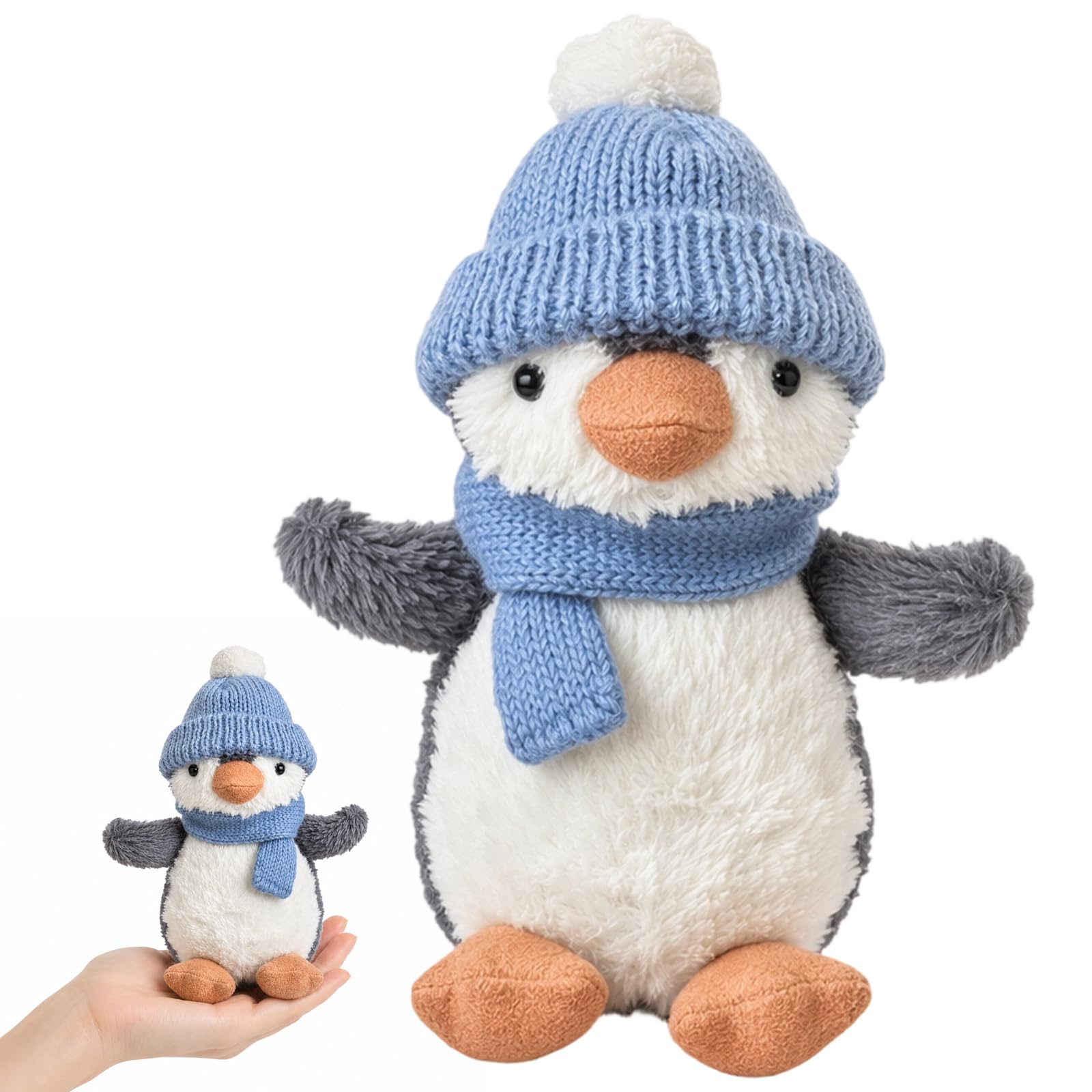 1Pcs Penguin Teddy, Blue Penguin Plush Toy with Soft Fabric, Adorable Penguin Stuffed Animal for Comfort and Decoration, Cuddly Penguin Plushie for All Ages and Occasions