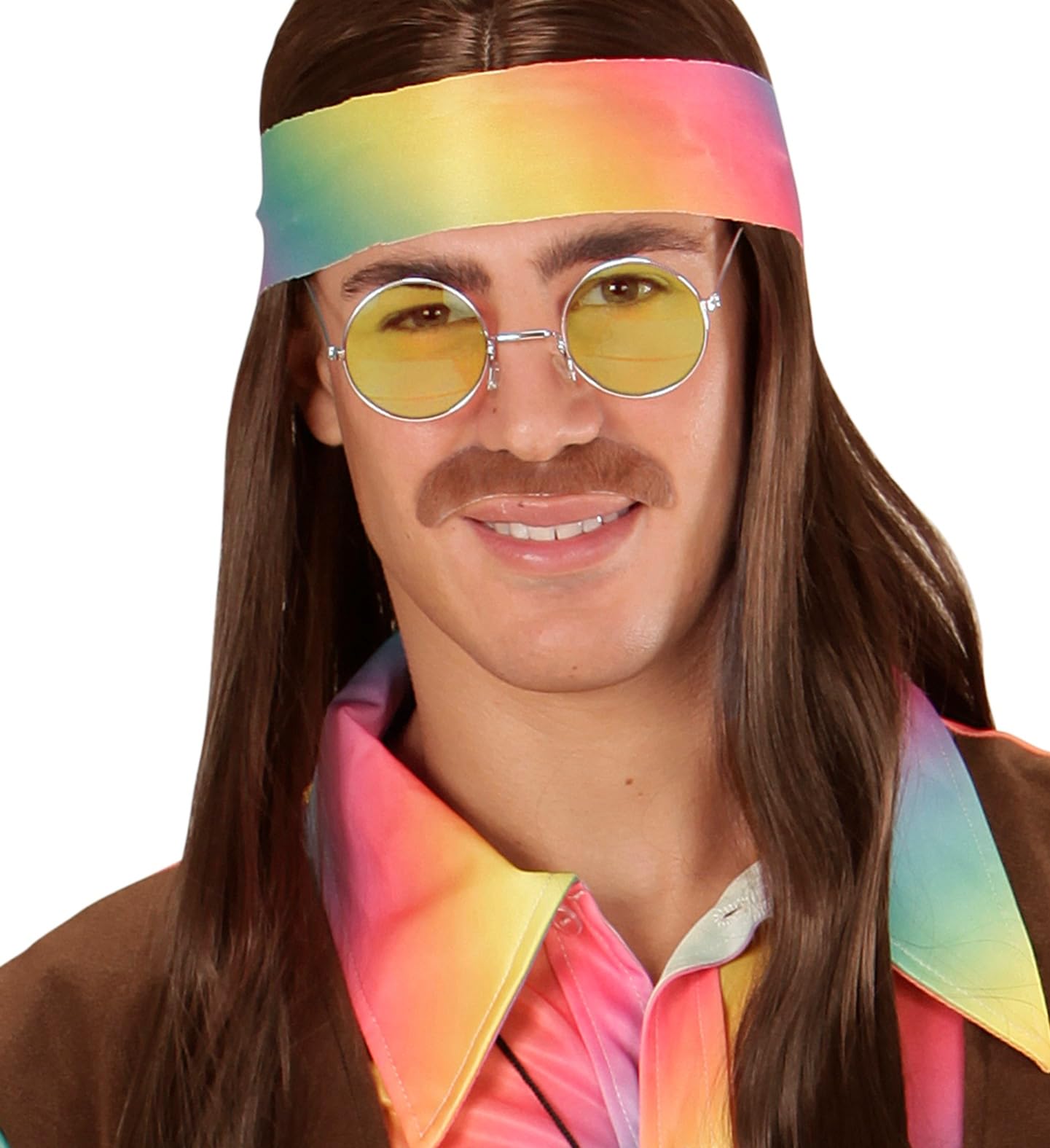 Widmann Milano Party Fashion Glasses 70s with Coloured Lenses, Hippie Glasses, Schlager Star, Fancy Dress - Image 4