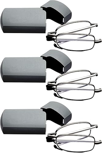 Miniatura 1 de Reading Glasses Men Women Pocket Wallet Purse Compact Hard Cases Folding Readers Blue light Glasses Spring Hinge