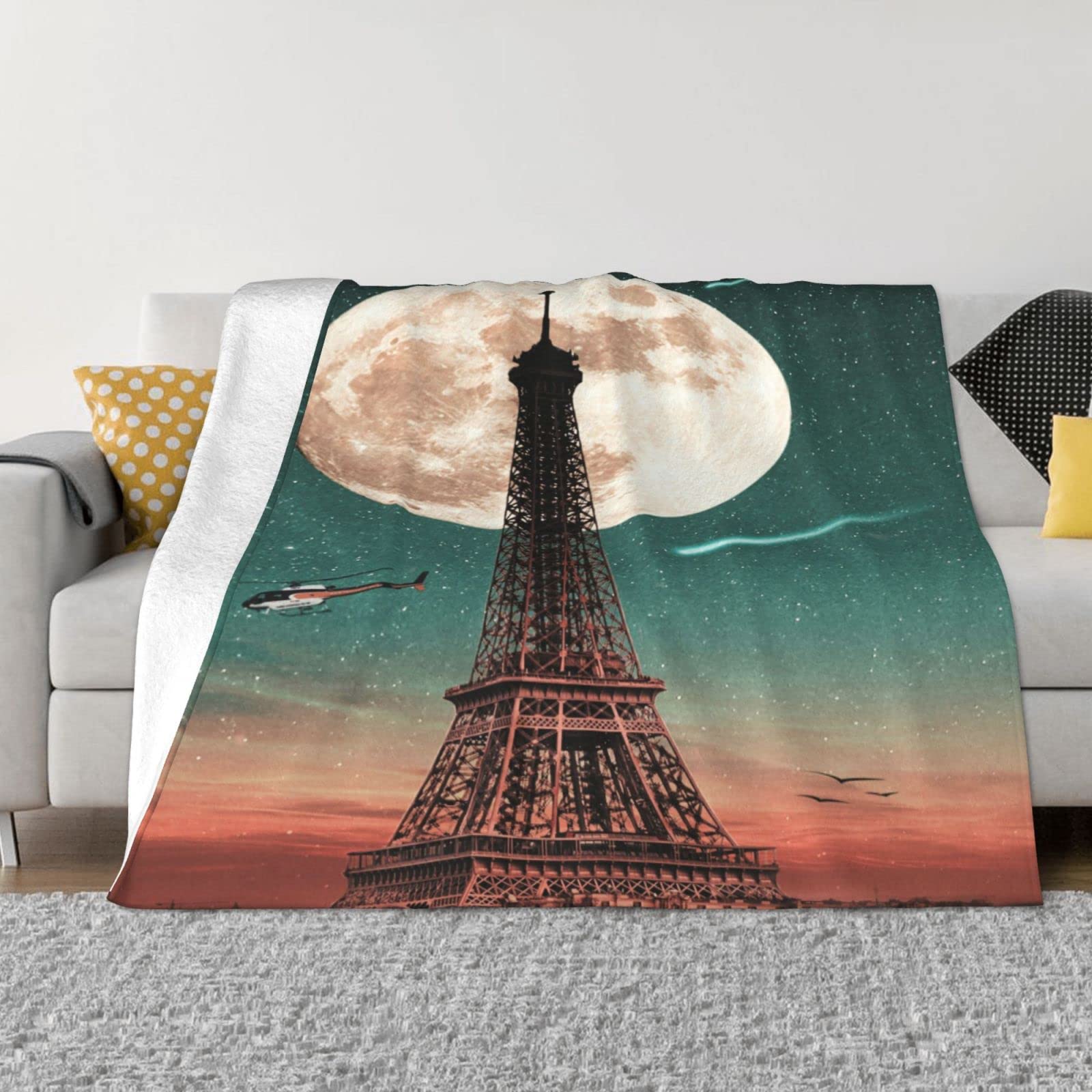 Couverture flanelle anti-boulochage chaude et ultra douce Paris