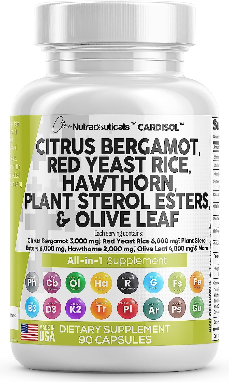 Athinika Nutrition Clean Nutraceuticals Citrus Bergamot Red Yeast Rice