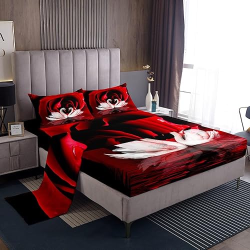 Miniatura 8 de Manfei Juego de sábanas del Día de San Patricio tamaño matrimonial, juego de sábanas de tréboles de la suerte de 4 piezas con sábana bajera de