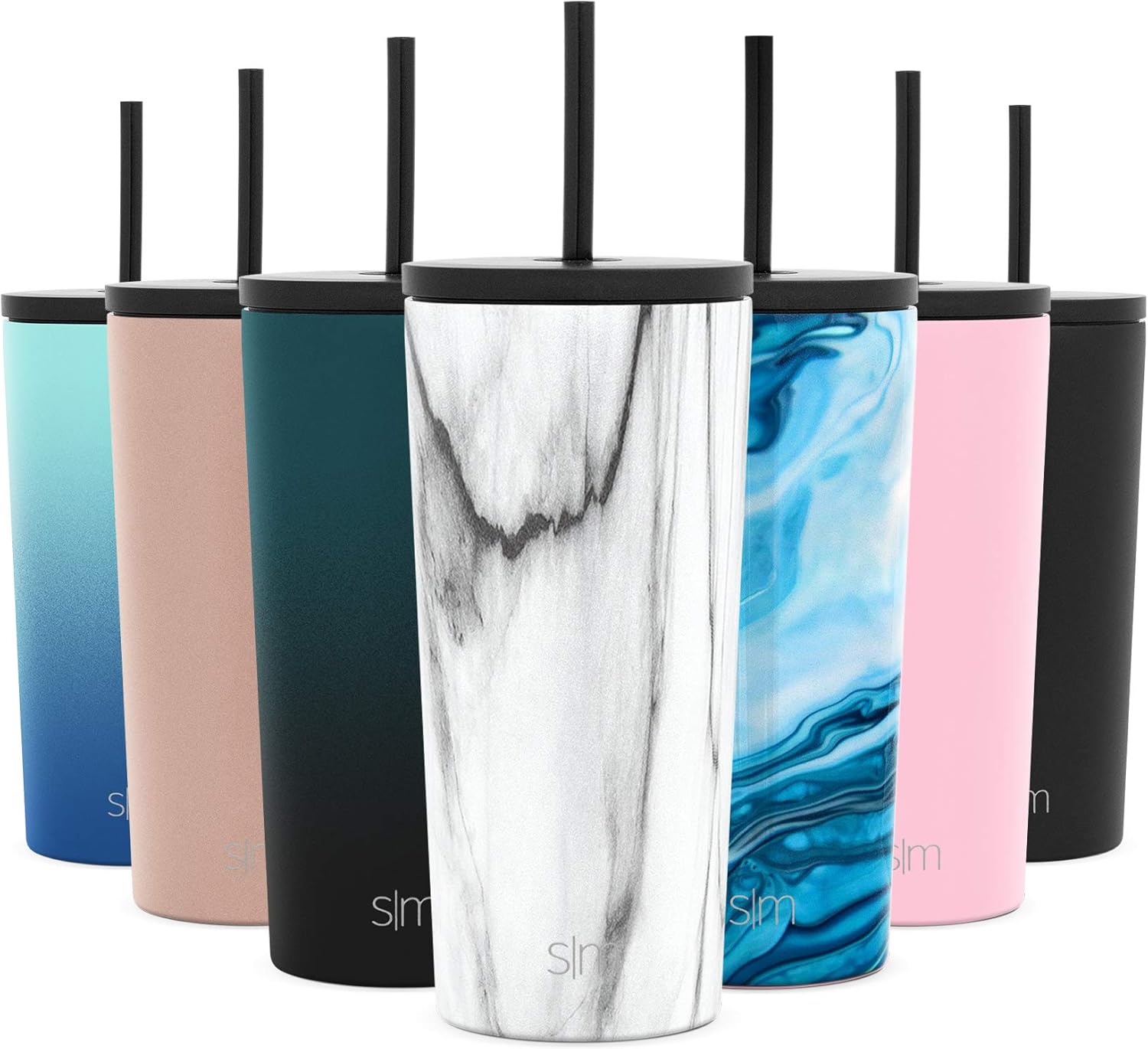 Simple Modern Insulated Tumbler with Straw and Lid Iced Coffee Cup