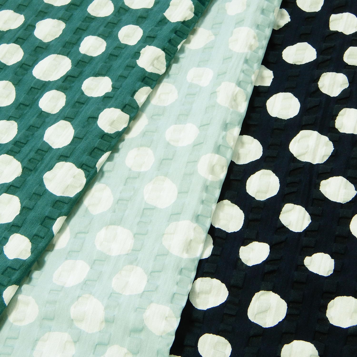 Amazon | リップル 生地 ランダムドット 水玉 ゆかた 浴衣 布 甚平 布地 ハンドメイド ファブリック【1ｍ単位】 (濃紺) | 布・生地  通販