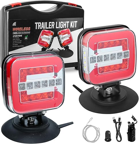 Miniatura 9 de 2 luces de freno traseras ovaladas de 6 pulgadas, color rojo, 6 LED, luces de freno traseras para remolque lateral, para camioneta, RV, camión, con