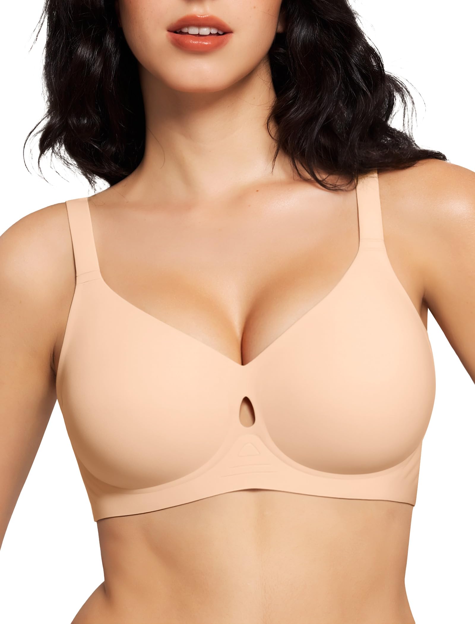 LetsJoli Wireless Bras for Women No Underwire Seamless Push Up Full Coverage Supportive Womens Bralettes Everyday Bra