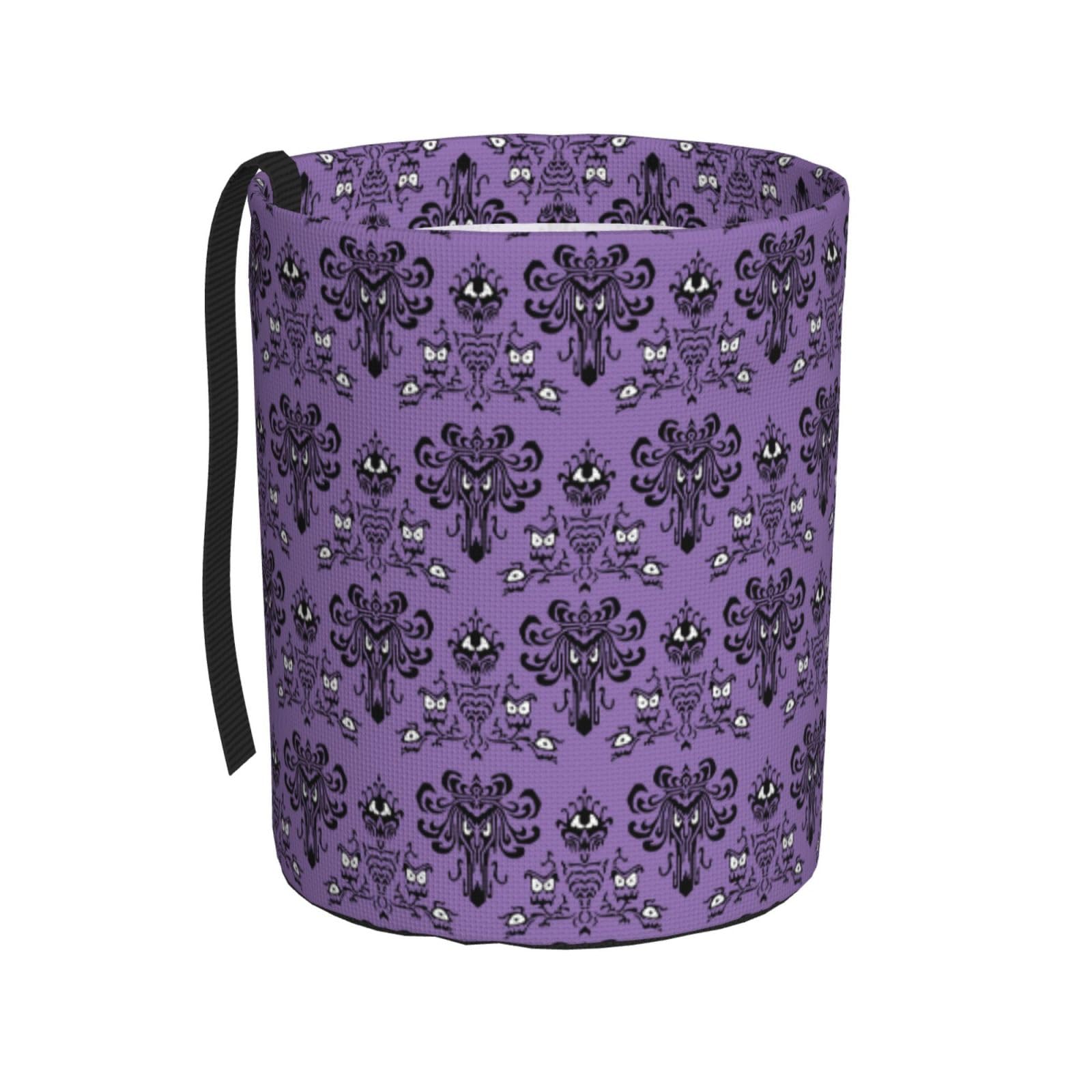 BEIANSHUO - Cubo de basura plegable para coche, diseño de la Mansión Embrujada, bolsa de basura colgante, impermeable, apto para almacenamiento en interiores de coches y hogares.