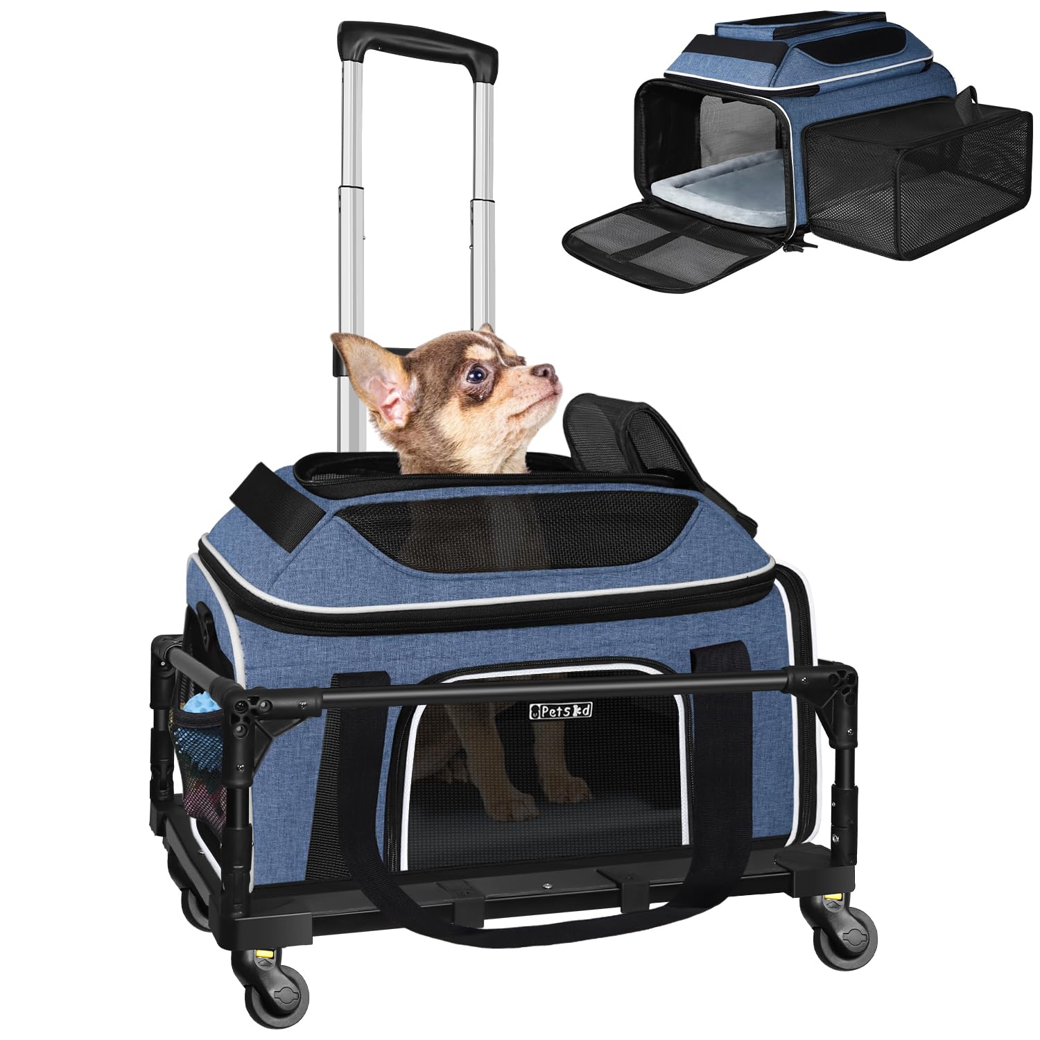 Amazon.com : Petskd Top and Side Expandable Pet Carrier with